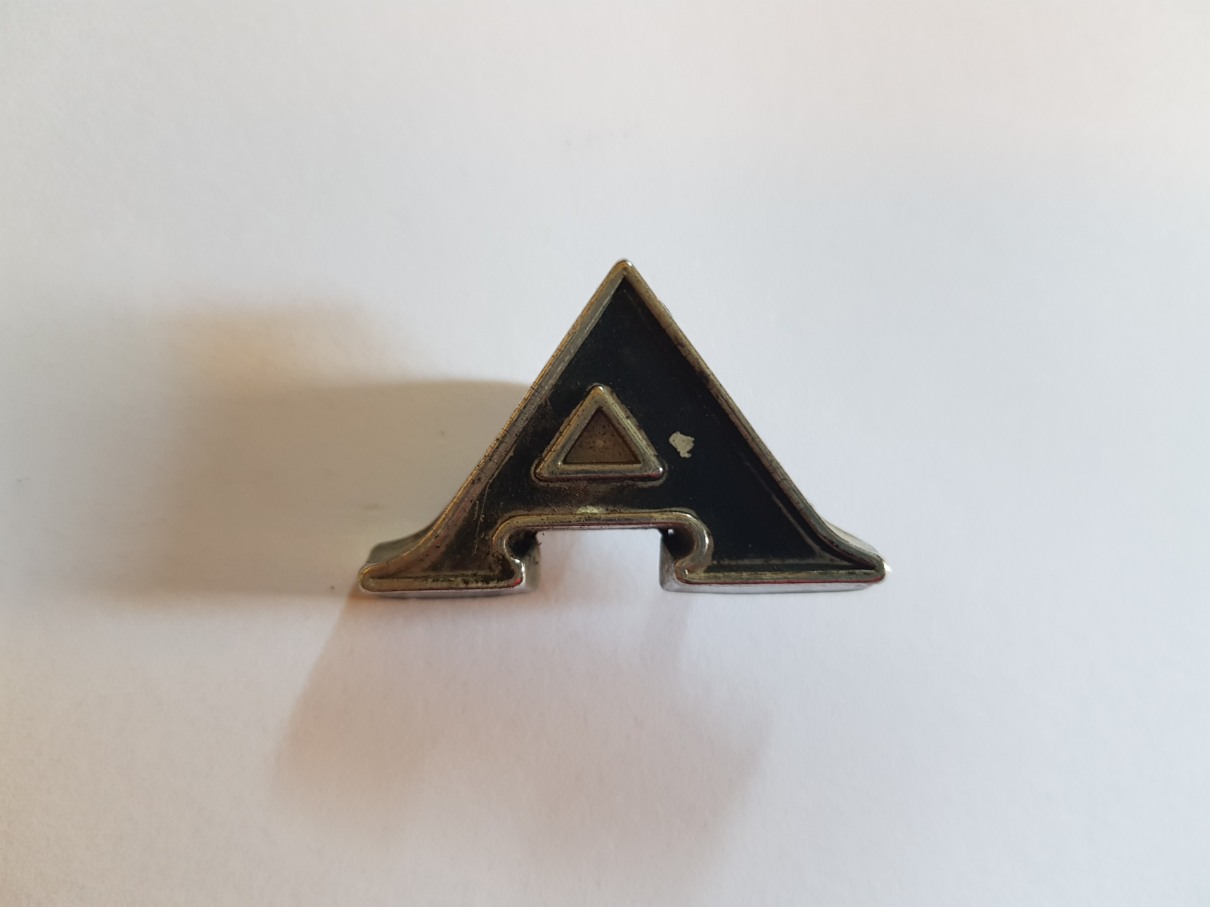 'A' Boot Letter Badge, Salvaged