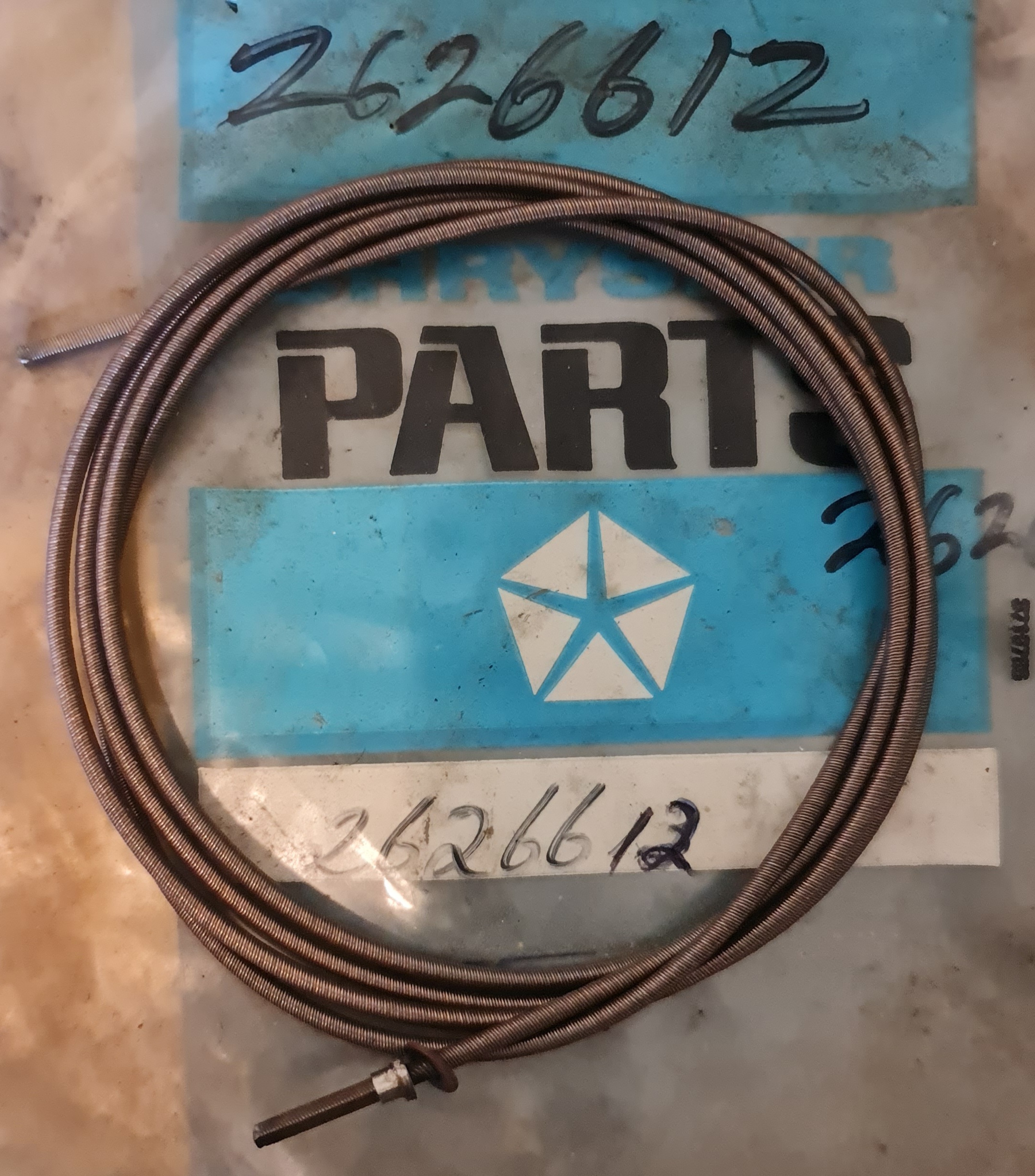 2626612 Speedo Cable Shaft, VE Manual only, NOS